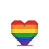 FOCO Official BRXLZ Bricks Rainbow Heart Toy Model