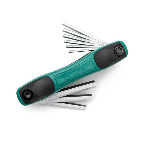 Sata 9pc Hex Key Copmact and Easy Grip Fold-Up Set SAE