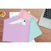 JMS we create smile - 18Pcs Pastel Colours A4, A5 Plastic Wallets Folders Document Files Folder Popper Wallets with Button