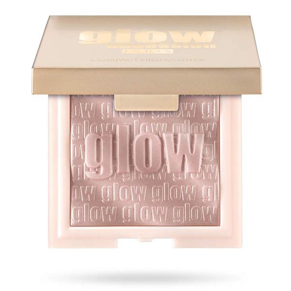 PUPA Milano Glow Obsession Compact Face Highlighter - Stunning Glowing-From-Within Look - Luminous Baked Powder - Lightweight All-Over Powder, Highlight, Blush, And Bronzer - 002 Rose Gold - 0.211 OZ