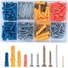 360 Pcs Assorted Screws Nails Wall Plugs Set For Drywall Home Diy Projects