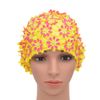 Medifier Swim cap Floral Petal Retro Style Bathing Caps for Women Yellow