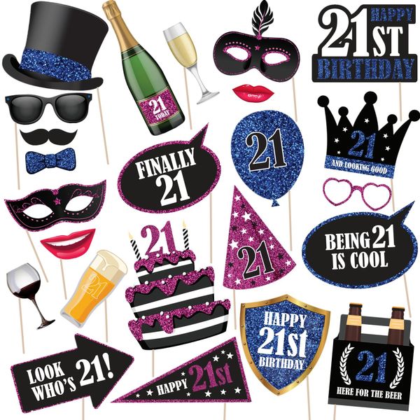 21st Birthday Props on Sticks