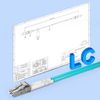 OM3 Multimode Duplex LC/LC 10Gb 40Gb Fiber Optic Cable 50/125μm 10m