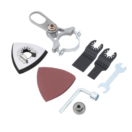 TOPWAY Oscillating Multitool Adapter Electric Angle Grinder Attachment, Oscillating Tool Saw Blade Triangular Sandpaper Adapter Kit for Wood Wall Sanding Grinding Polishing