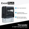 ExcelMark Custom Self Inking Rubber Stamp - Home or Office (A1848-3 Lines)