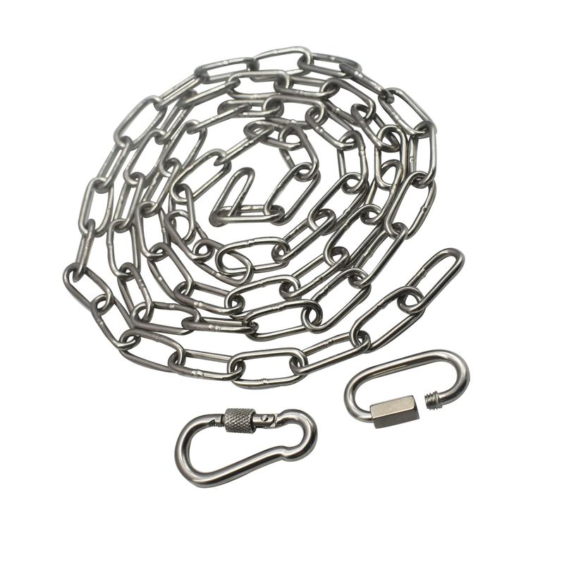 Floyutin 304 Stainless Steel Chain 3/16 in x 5 ft Closed Links Short ...