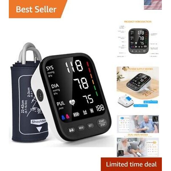 Automatic Blood Pressure Monitor with Large Cuff for Accurate Health Monitoring