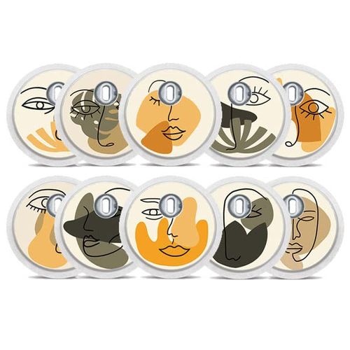 FreeStyle Libre 3 Sensor Stickers, Set of 10 "Abstract" Stickers for Sensors Diasticker®