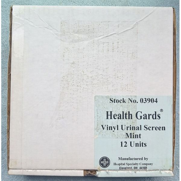 Health Gards Vinyl Urinal Screen Mint 12 Units Hospital Specialty Company