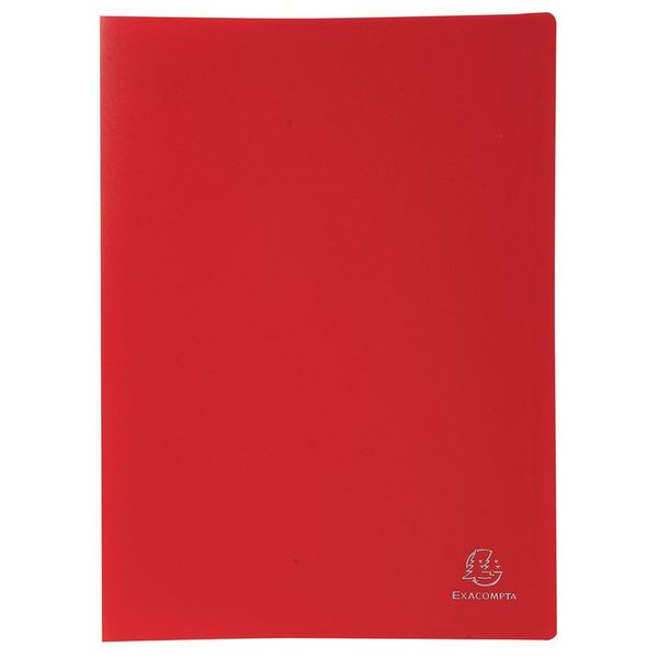 Exacompta - Ref 8545E - Soft PP Display Book - Suitable for A4 Documents, Made from Polypropylene, Lightweight, 40 Pockets, 80 Viewing Pages - Red Cover