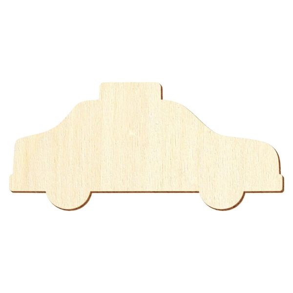 Wooden Police Car, Decorative Crafts, 3-50 cm, Size: 8 cm, Pack of 10