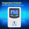 Temperature Controller, 1500W Temperature Controller, Digital Temperature Controller Digital Microcomputer Intelligent Smart Thermostat Protector Switch (US Plug 110V)