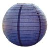Loxton Lighting - Regular Wire Chinese Hanging 12 inch Diameter Paper Lanterns - Navy
