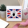 'King Charles Coronation Union Jack Flag' 108mm Square Ceramic Tile (TD00019685)