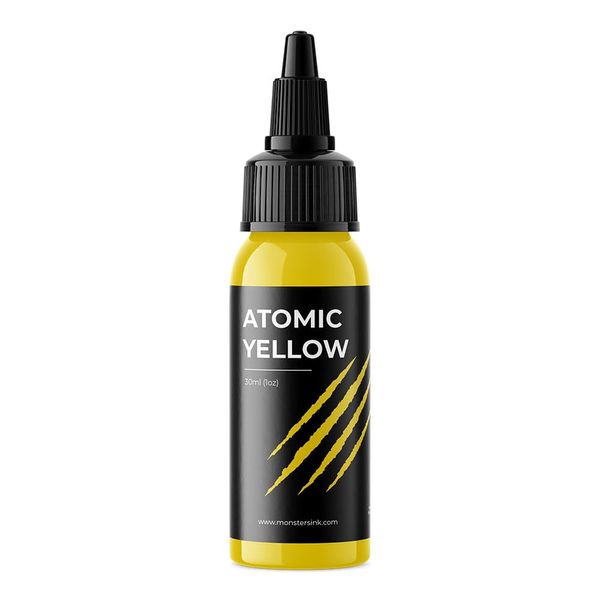 Yellow Tattoo Ink by Monsters Ink Tattoo (Atomic Yellow, 30ml)