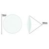 Double Convex Lens, 150mm Focal Length, 3" (75mm) Diameter - Eisco Labs