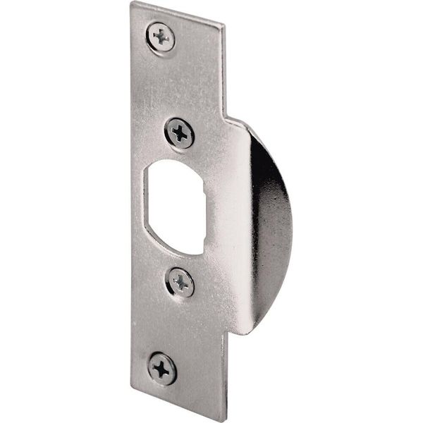 U 9474 Door Strike Plate Security Latch Chrome-Plated 1-1/8 In. x 4-1/4 In.