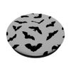 Halloween Bat Pattern Gray Spooky Gothic Black Flying Bats PopSockets Swappable PopGrip