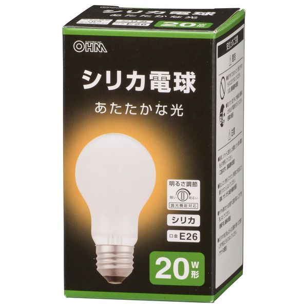 Ohm Electric LB-D5619WN 06-4732 OHM Incandescent Light Bulb E26 20W Dimmable Filament Edison Light Bulb Silica