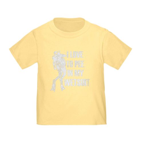 CafePress Wetsuit Diving Instructor Scuba Diver T Shirt Toddler Graphic Tee, 100% Cotton Daffodil Yellow