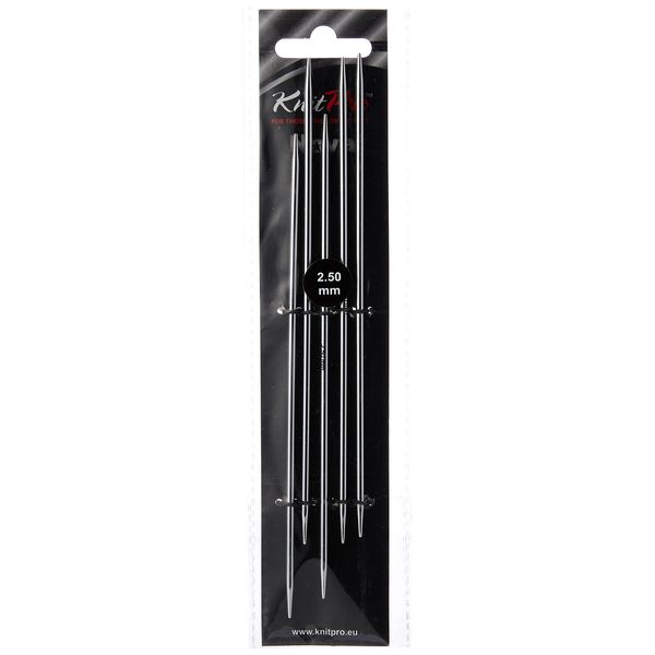 KnitPro KP10103 15 cm x 2.5 mm Nova Double Pointed Needles, Silver