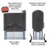 Self Inking Rubber Stamp, Refillable Red Ink Preinstalled - (9/16" x 1-1/2") (Deposited)