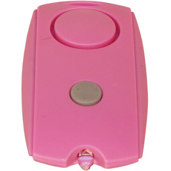 Personal Attack Safety Security Alarm Key Chain Flashlight, Belt Clip Pink Mini