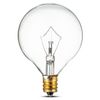 10 Pack Mini Globe Decorative Bulbs 120V 15W G16.5 Candelabra E12 Base Clear