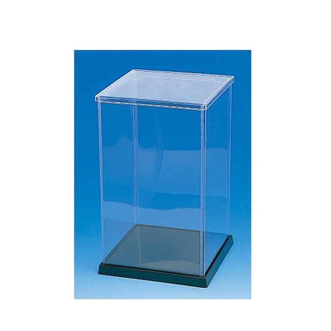 Shimojima Heiko Display Case For Collectibles, Winner Case, Square, 5.9 x 5.9 x 9.4 inches (15 x 15 x 24 cm), Body Color: Transparent, Bottom Color: Black, 1 Piece