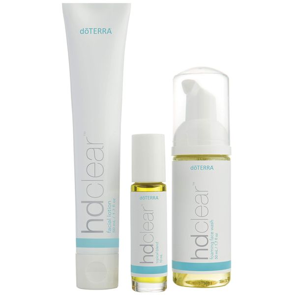 DoTerra - HD Clear Facial Kit - Facial Lotion, Foaming Face Wash, and HD Clear Blend