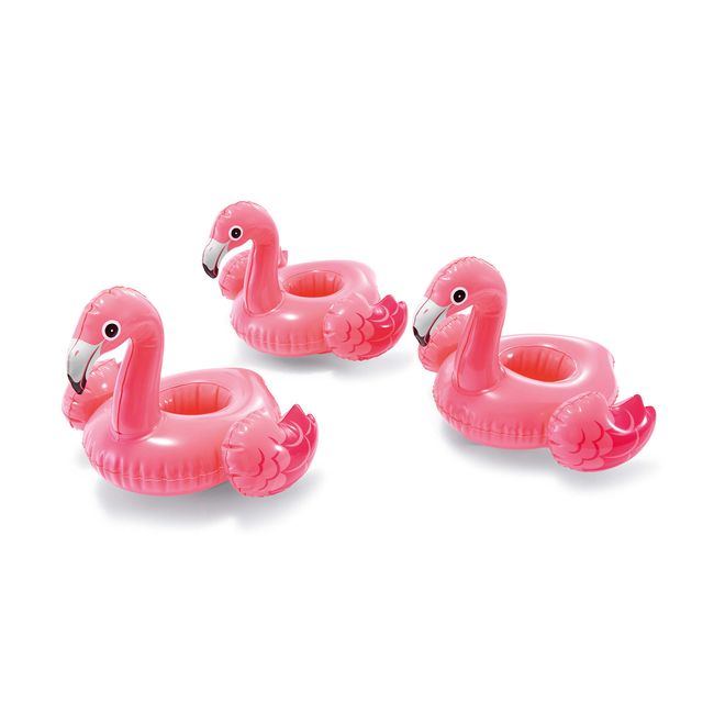 Intex Floating Flamingo Inflatable Drink Holders, 3-Pack