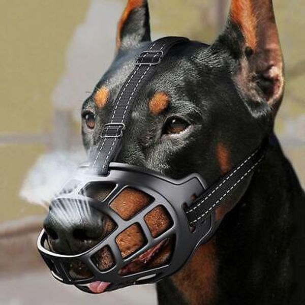 Dog Muzzle Pet Soft Barking Silicone Mouth Mask Bite Muzzle Pitbull Retriever