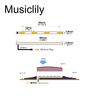 Musiclily Basic Transducer Under Bridge Saddle Ceramic Piezo Pickup for Ukulele, 50mm×2.8mm