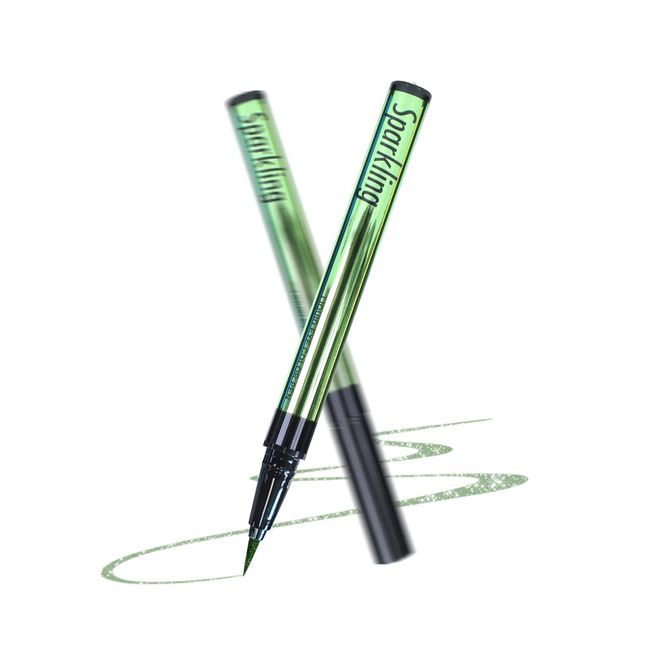 Music Flower Flüssiger Eyeliner mit Perlglanz, Wasserfester und Wischfester Flüssiger Eyeliner-Stift, Flexible Pinselspitze für Einfache Kontrolle, Vielseitig Verwendbar in Einem Stift, Grüne