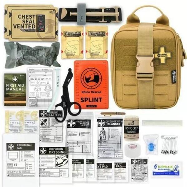 [Other]Survival Kit RHINO RESCUE Emergency Trauma Rescue IFAK Tactical Pouch Camping Outdoor