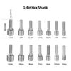 14 Pcs Socket Nut Driver Set, Hex Drill Bits Sets, Impact Driver Socket Adapter Metric for Hand Drill, Electric Screwdriver, Wrench