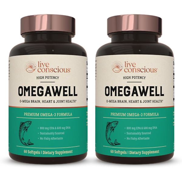 Omegawell Fish Oil: Heart, Brain, and Joint Support | 800 Mg EPA 600 Mg DHA - Le