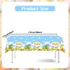 ZSTNPP Easter Table Cloth, 137x274cm Rectangular Plastic Waterproof Easter Eggs Tablecloth, Easter Party Supplies, Easter Table Decorations for Easter Party (Blue)