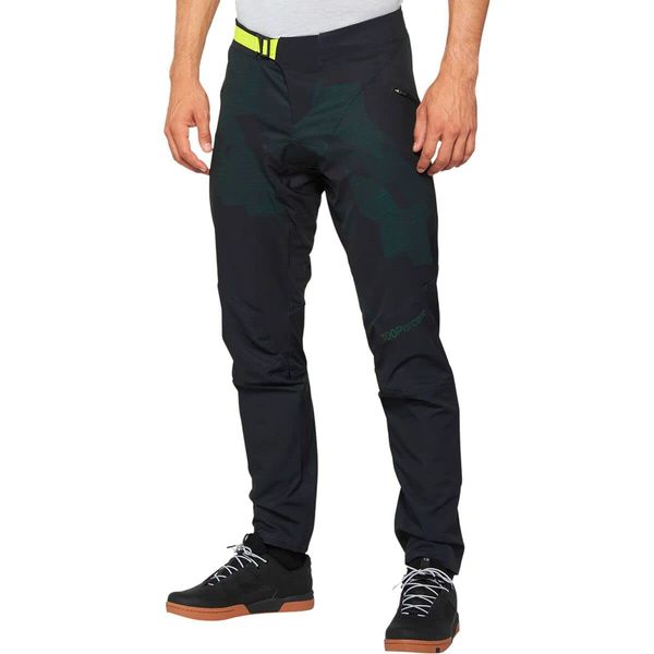 100% Airmatic LE 40025-000 Men's Downhill Trousers, Black Camo, Size 28