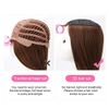 Remeehi Hairpiece, Bangs Wig, Partial Wig, Long Hair, Hair Extension, 3D, Breathable, Ultra Thin, Natural, Heat Resistant Wig, Artificial Scalp, Face Smaller, Aging, Neat Style, Luscy, One-Touch Extensions, Straight/Natural Black, One Size Fits Most