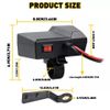 Waterproof Motorcycle Handlebar Dual USB Phone Charger Cigarette Lighter Socket