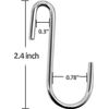 ESFUN 30 Pack Heavy Duty S Hooks Pan Pot Holder Rack S/Round/30PCS, Silver