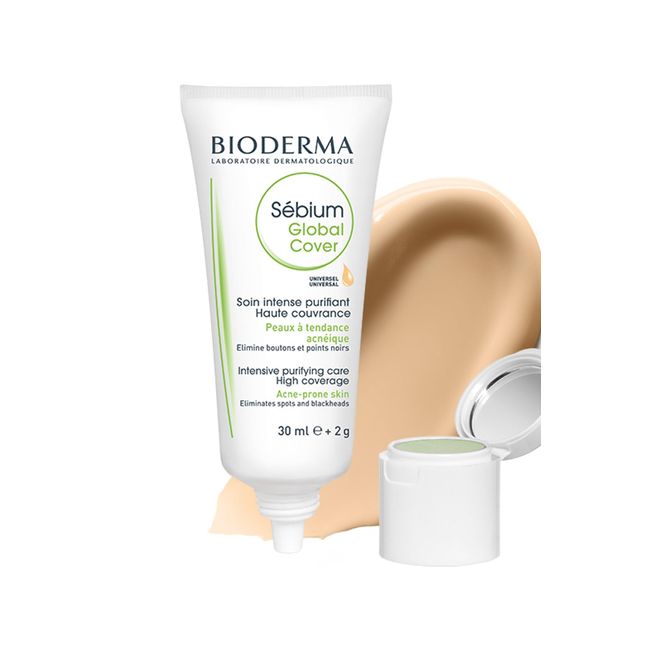 Bioderma Sebium Global Cover Sivilce Karşıtı AHA ve Salisilik Asit İçeren Renkli Bakım Kremi 30 ml