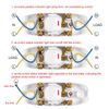 On/Off Button Inline Cord Switch for Table Lamp Desk Light Bed Lamp AC 10A 250V(white)