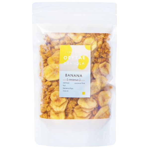 Koji Granola 200g, No added sugar, Sweetened with rice koji, Made in Japan, Oatmeal, Cereal (200g, Banana Coconut)