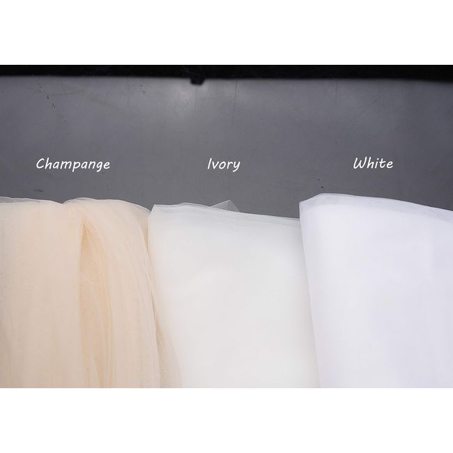  Kercisbeauty 3M 2T Soft Tulle Sheer Cathedral Wedding