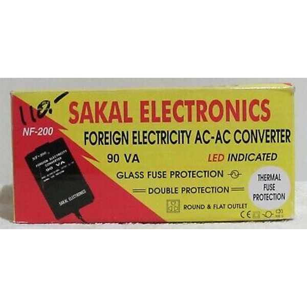 Sakal Foreign Electricity Voltage Converter Model NF-200 (220V to 110V) LN