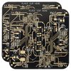Patikil 2pcs Circuit Board Coasters - FR-4 Material, Black
