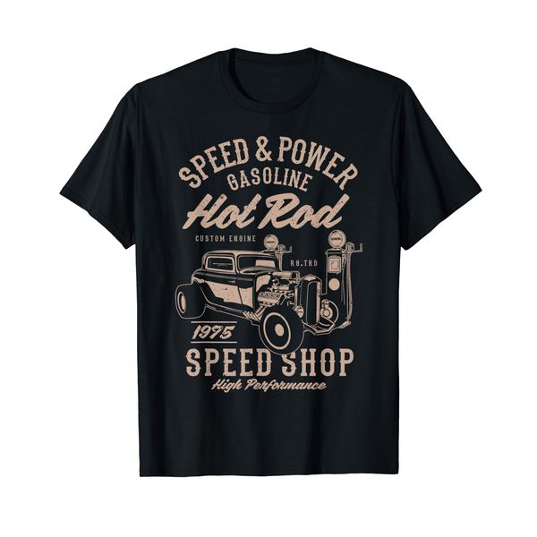 Speed & Power Gasoline Hot Rod Speed Shop T-Shirt